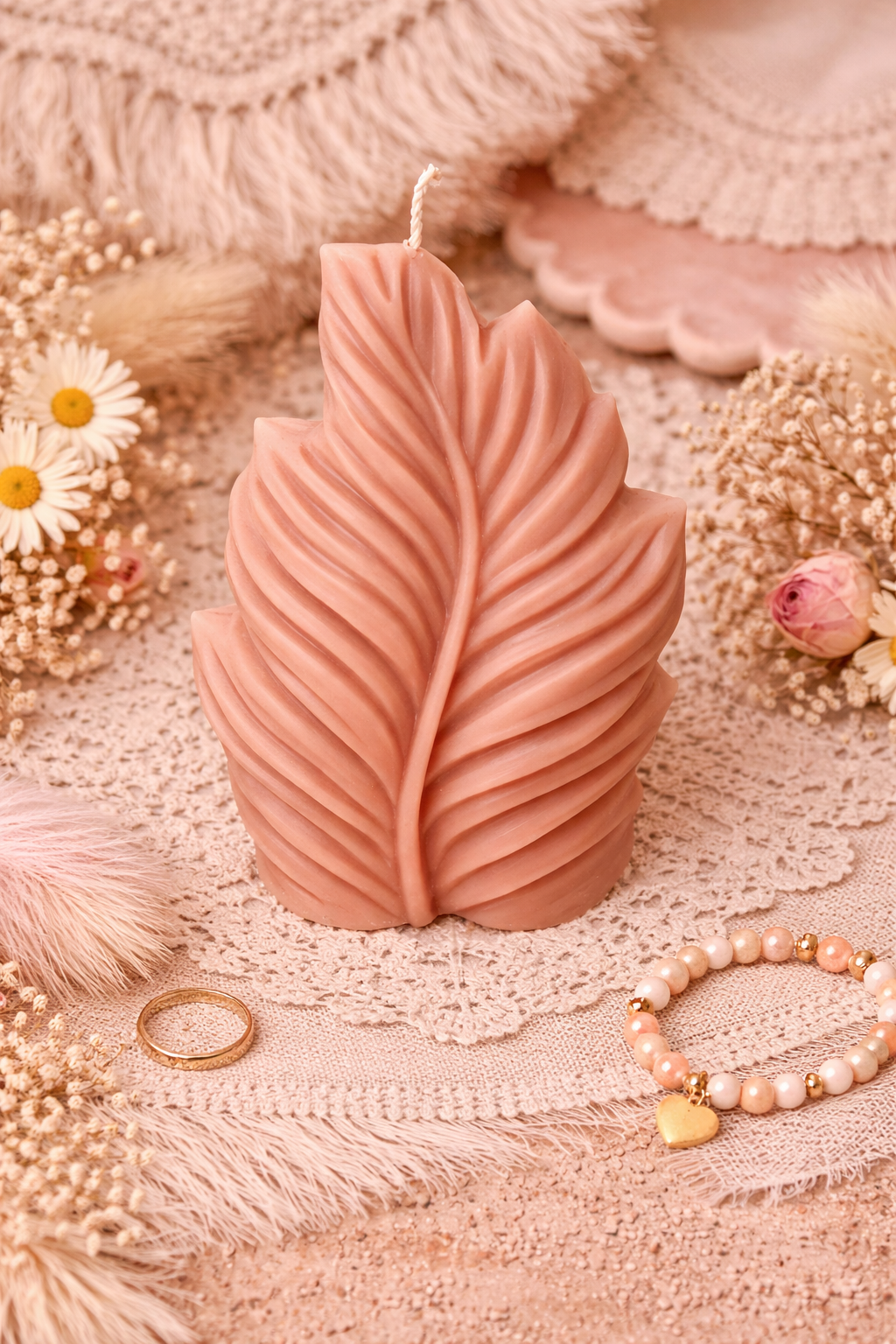 Bougie flume 370gr (feuille-plume)