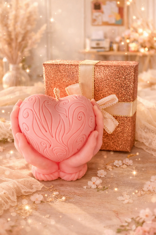 Bougie cœur enlacé 150gr